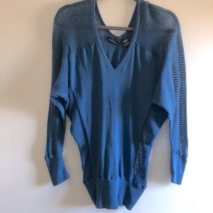 Lightweight teal cashmere blend sweater